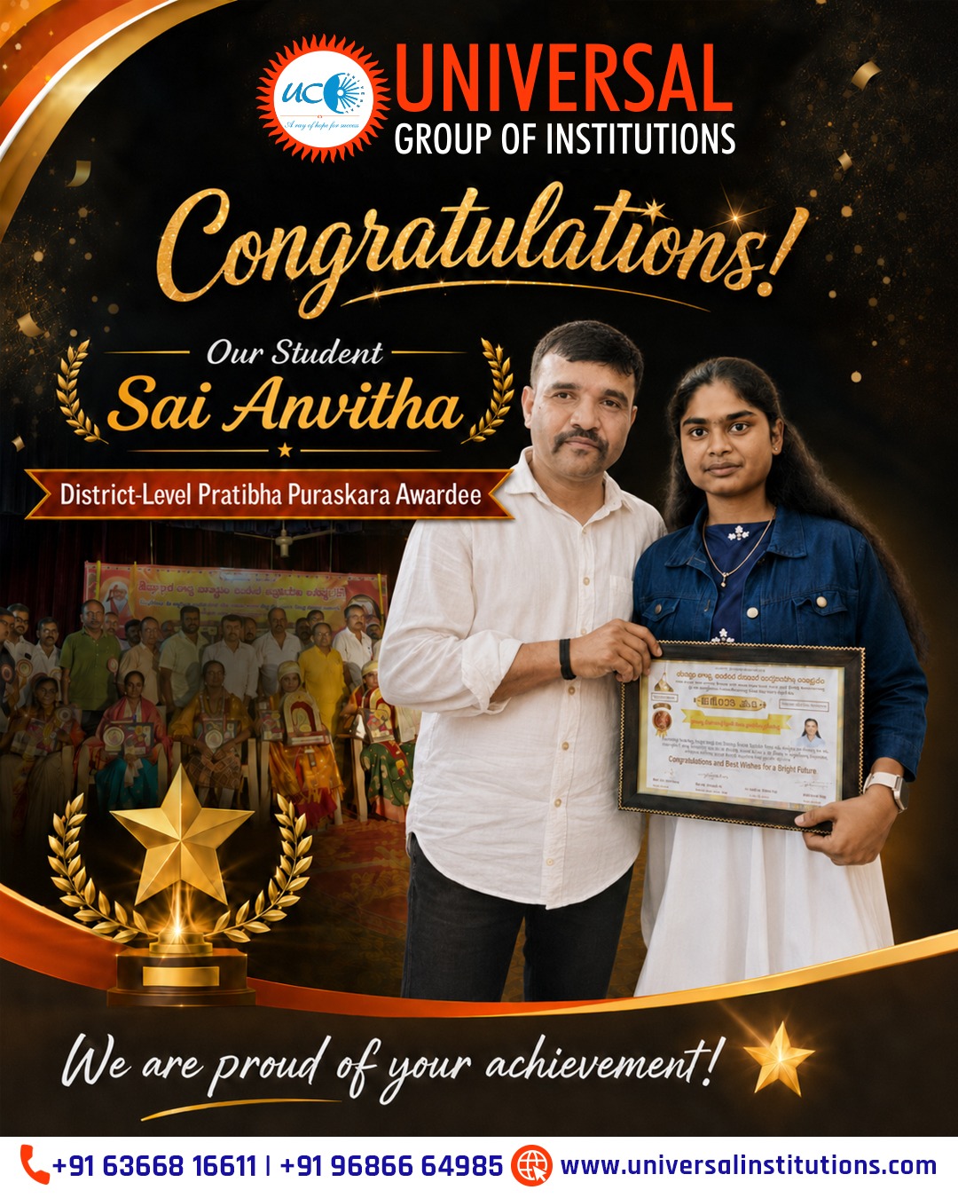 Sai Anvitha Pratibha Puraskara Awardee